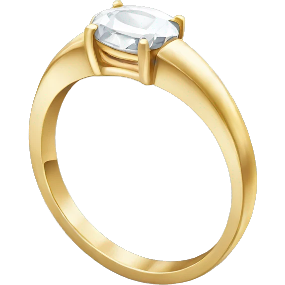 gold ring with an oval cut diamond emoji
