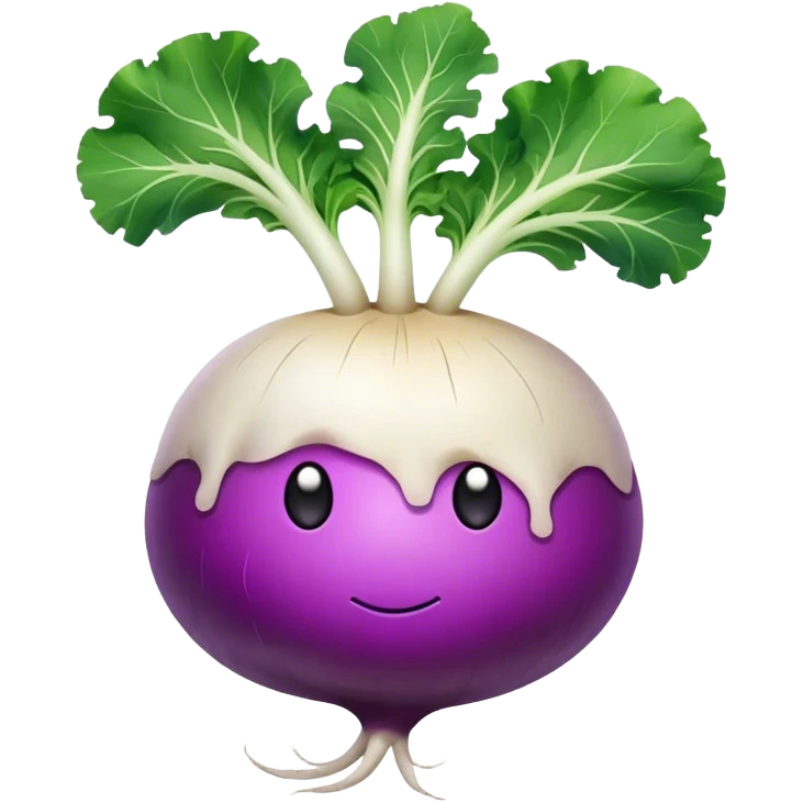 Turnip purple and white without face without leafs emoji