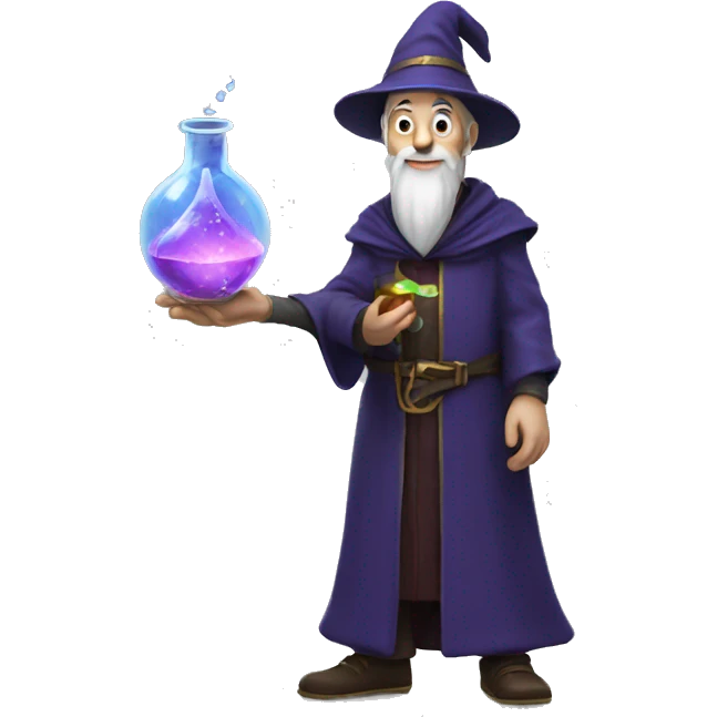 Wizard with potion emoji