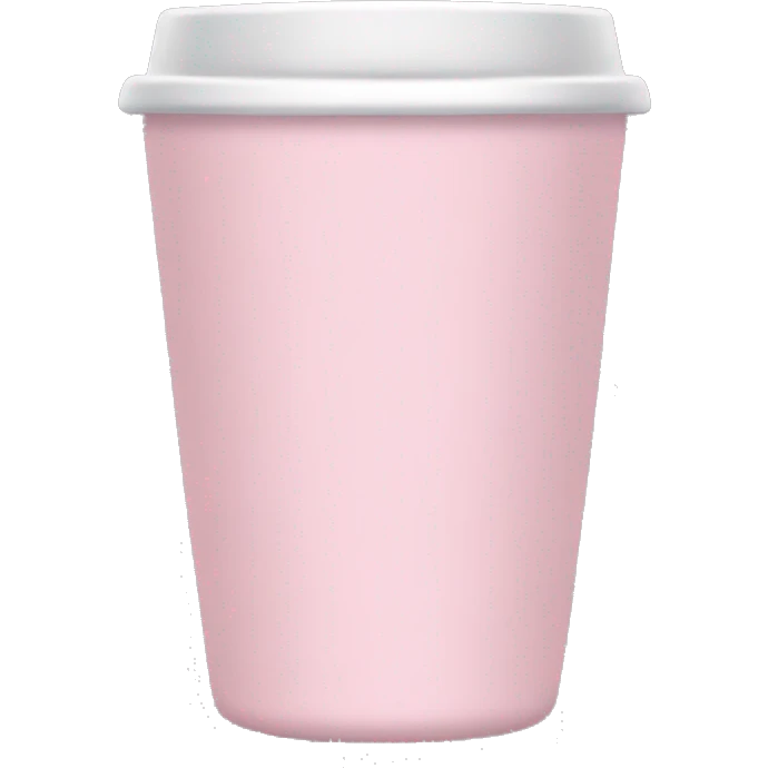 Light pink tumbler without face emoji