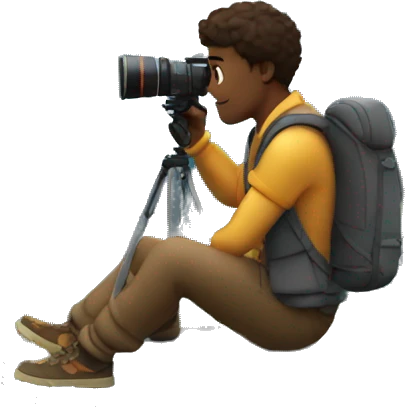 Him doing content creation like cinematography in mountains area  emoji