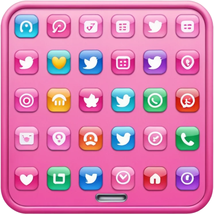 pink app drawer emoji