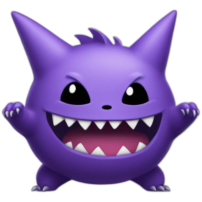 gengar with sign saying "HYPE" emoji