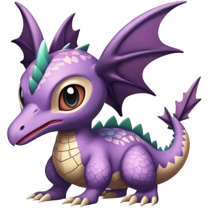 Shiny Cute Adorable Aerodactyl-Noivern-Archeops-Hybrid-Creature with pattern-markings emoji