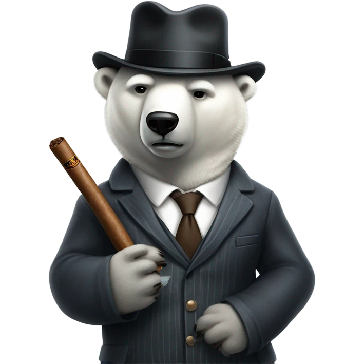 Polar bear gangsta  emoji