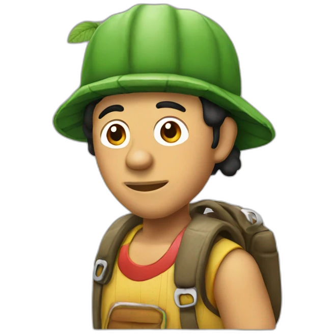 El chavo holds cannabis emoji