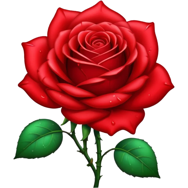 glitter red rose with blood emoji