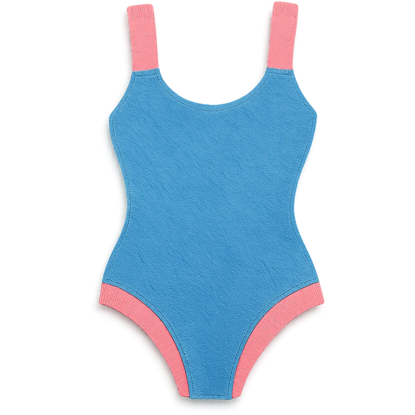 one-piece swimsuit, paper-craft style illustration emoji