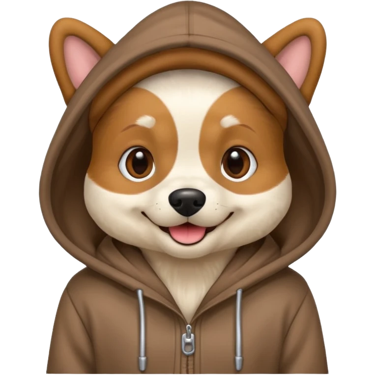 dog wearing a hoodie emoji