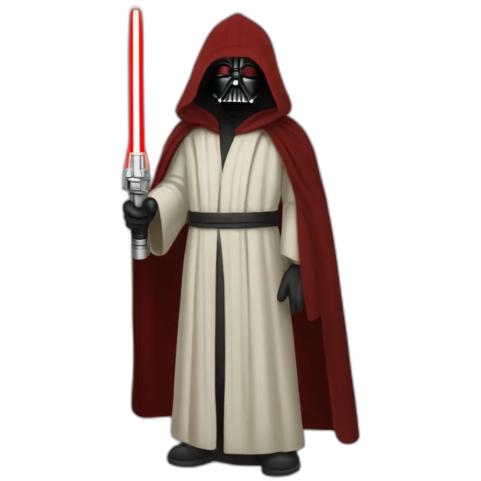 Darth sidious hood red lightsaber emoji