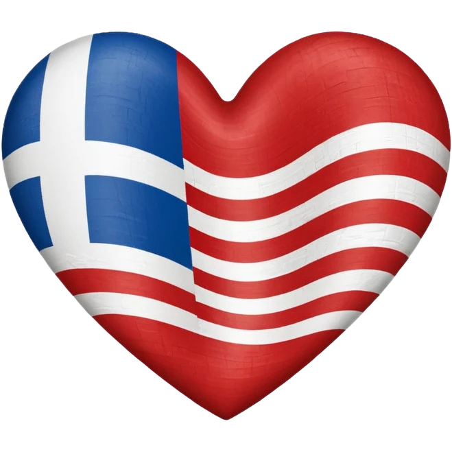 Greek flag heart emoji