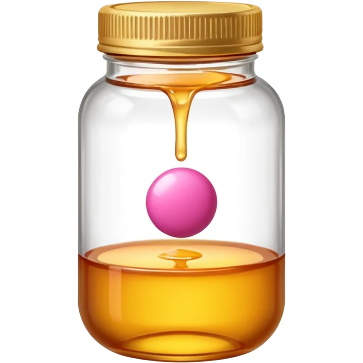 jar of honey and a pink pill (iphone emoji styled) emoji