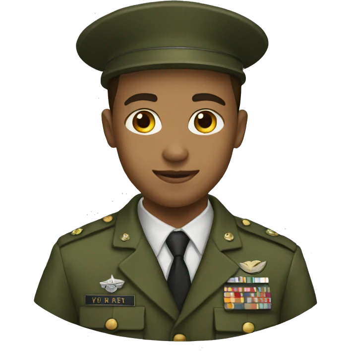 Military high school student  emoji
