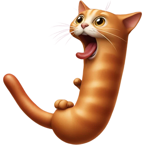 Cat with a big sausage emoji