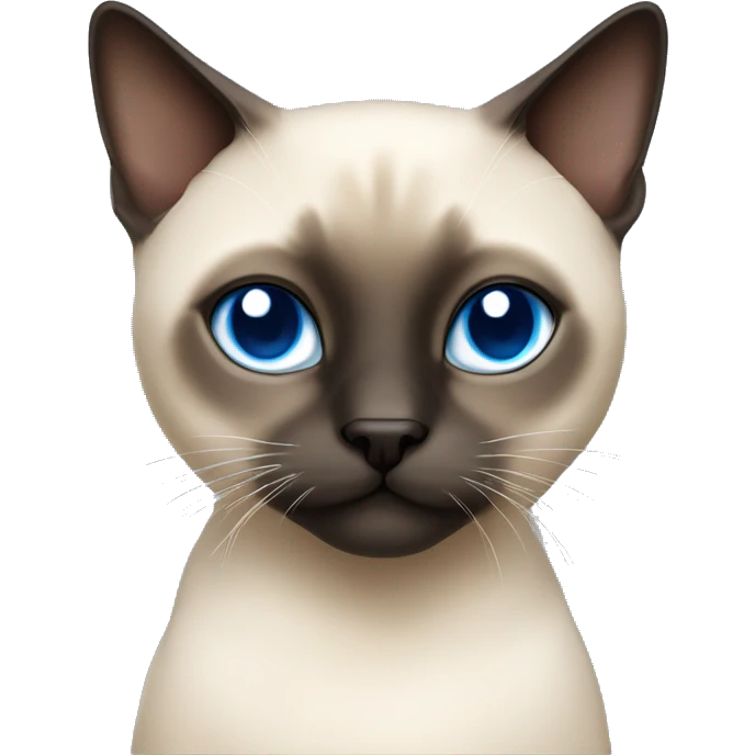 Short hair Siamese cat with blue eyes emoji