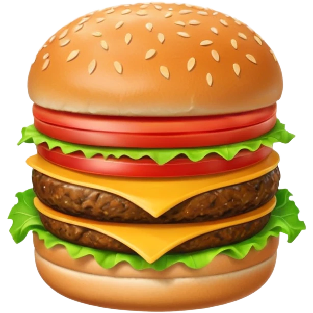 burger character with eyes and mouth emoji