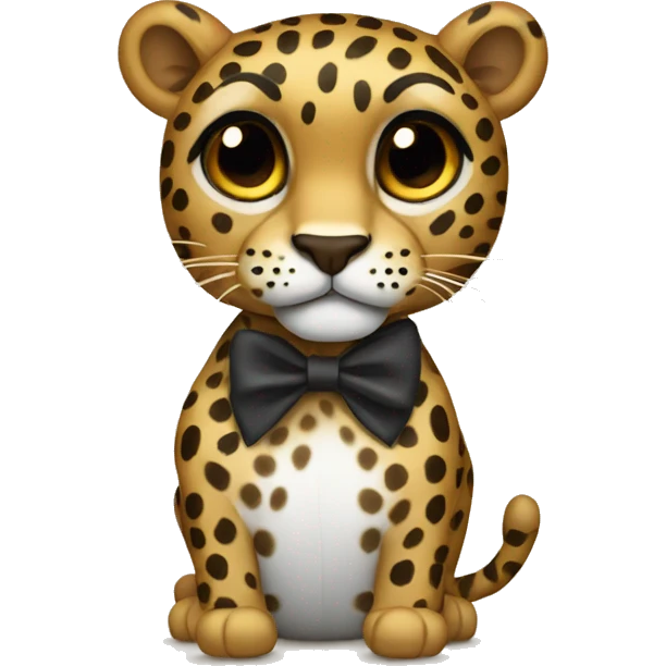 leapord with a bow emoji