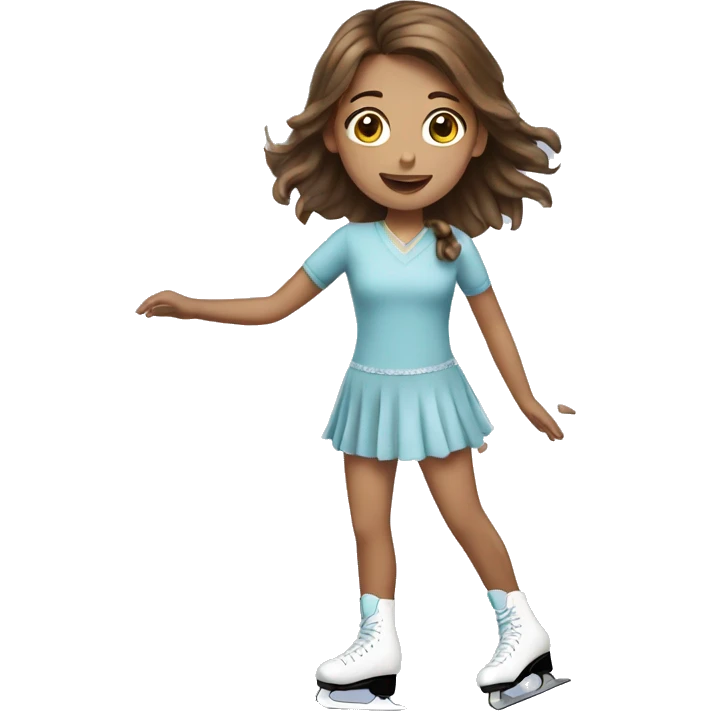 A Girl whos Brown Haired and ice skating  emoji