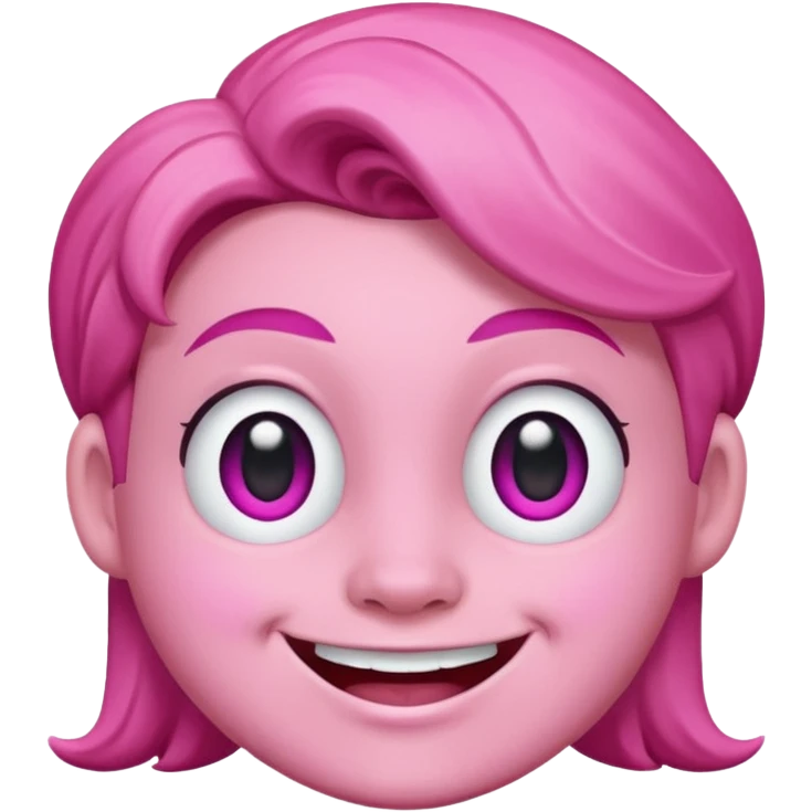 The character Bibble smiles while looking straight ahead. emoji