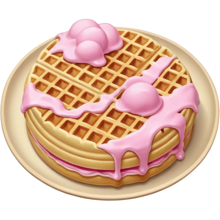 waffle dough is pink emoji