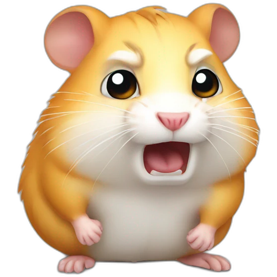 angry hamster with big claw emoji