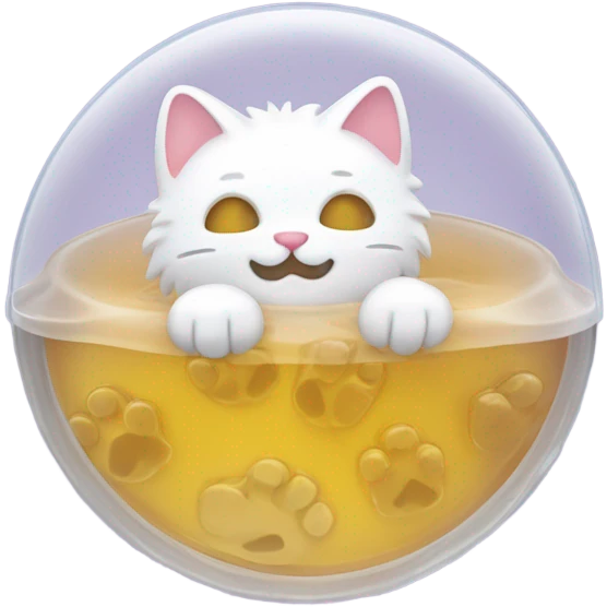 Jelly with a cat inside emoji