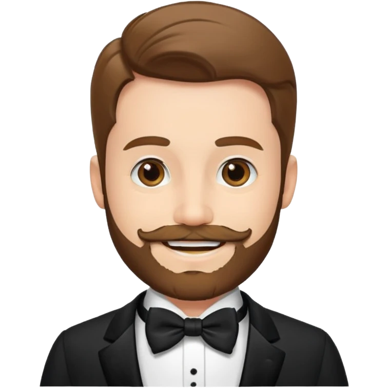 Wedding man head happy emoji