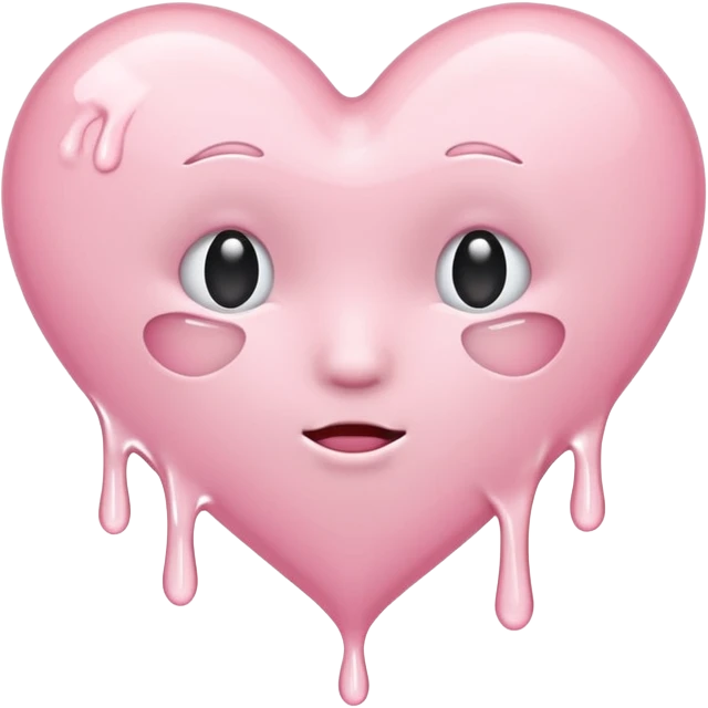 white heart melting emoji