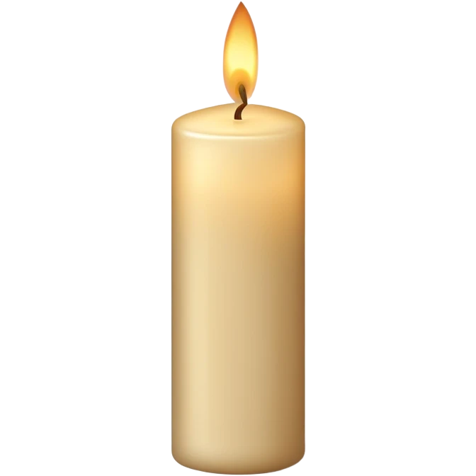 beige candle emoji