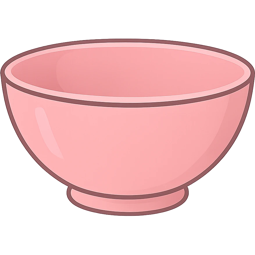pink soup bowl emoji