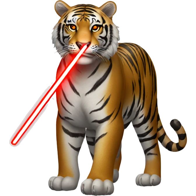 discord tiger with red lightsaber emoji