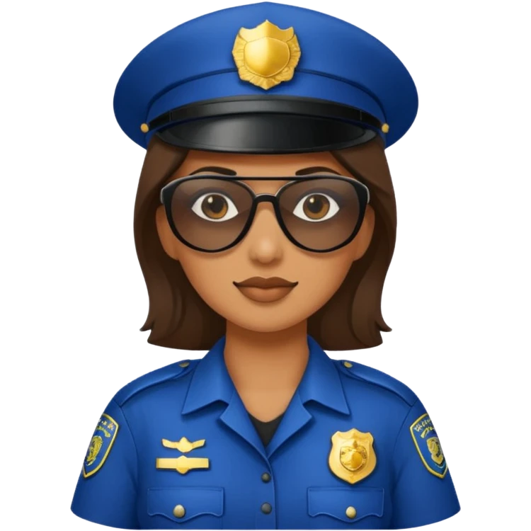 woman police wearing sun glasses emoji