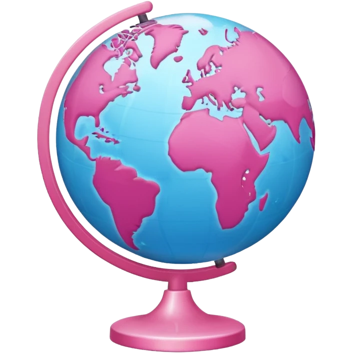 mix light pink dark pink and white girly globe with WWW in big letters under it.
It looks like an internet bar icon. emoji