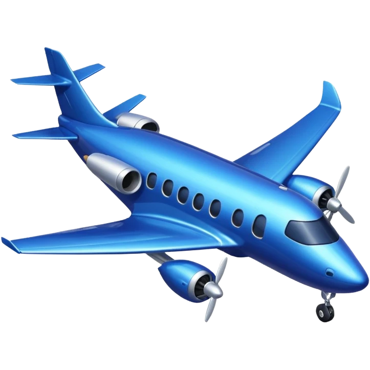 A fully coloured dark blue plane emoji