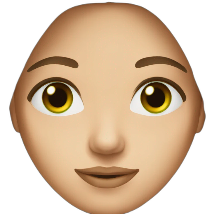 woman-straight-brown-hair-green-eyes emoji