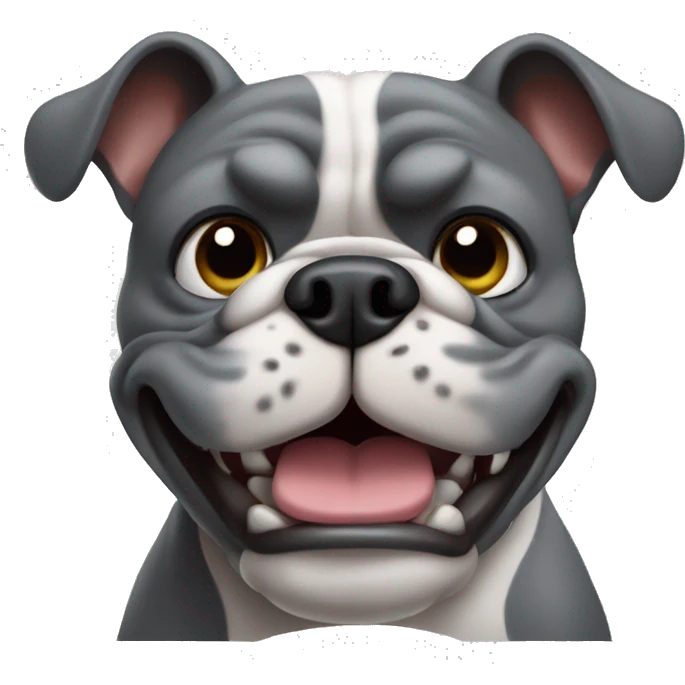 dark grey bulldog doing thumbs up emoji