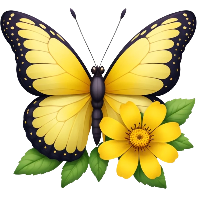 butterfly on flower emoji
