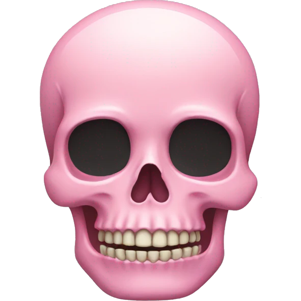 Pastel pink skull emoji