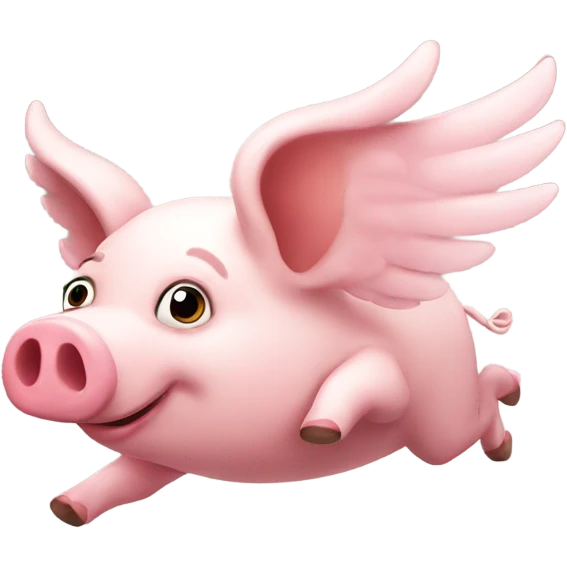 Flying pig emoji