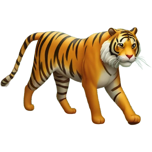 Tiger walking in the forest emoji