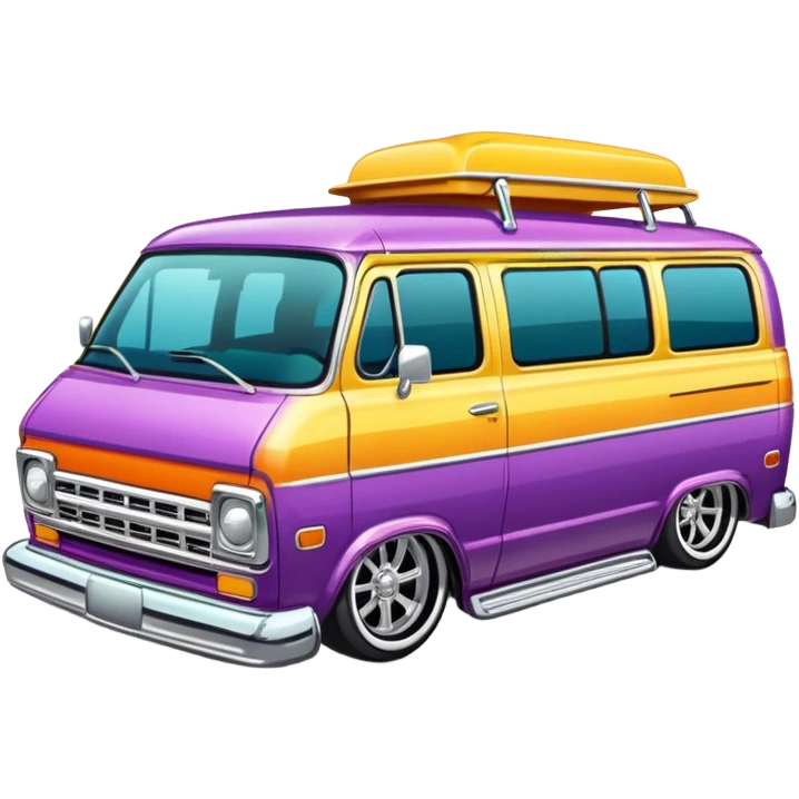 Slammed lowrider van emoji