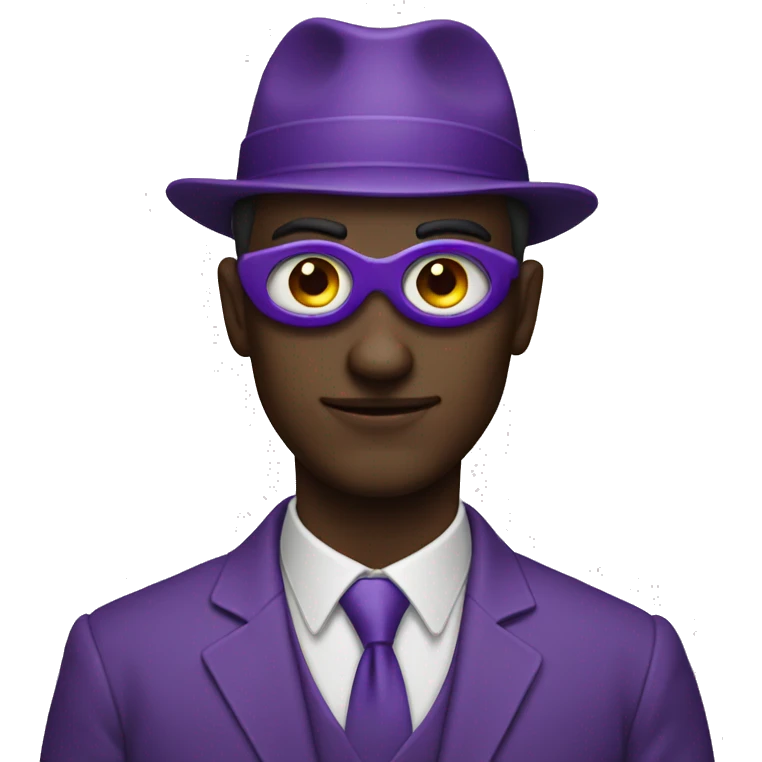 Purple eye man emoji