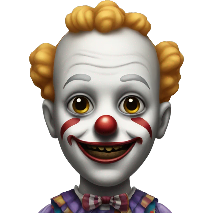 Creepy clown doll emoji