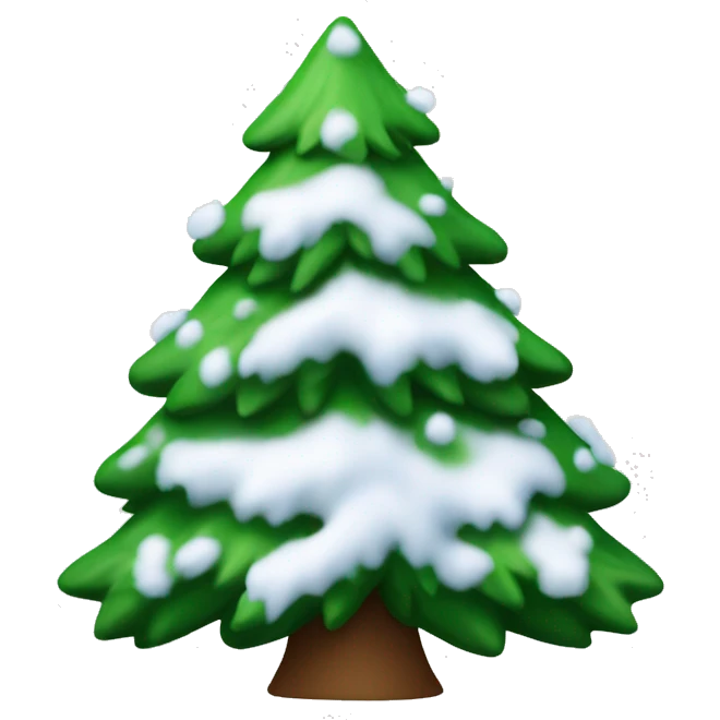 Sapin avec neige emoji
