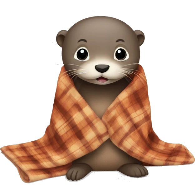 Otter wearing a blanket  emoji