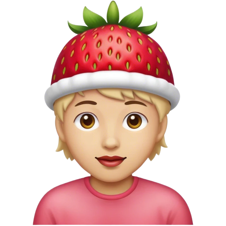 Among us in strawberry hat ￼ emoji