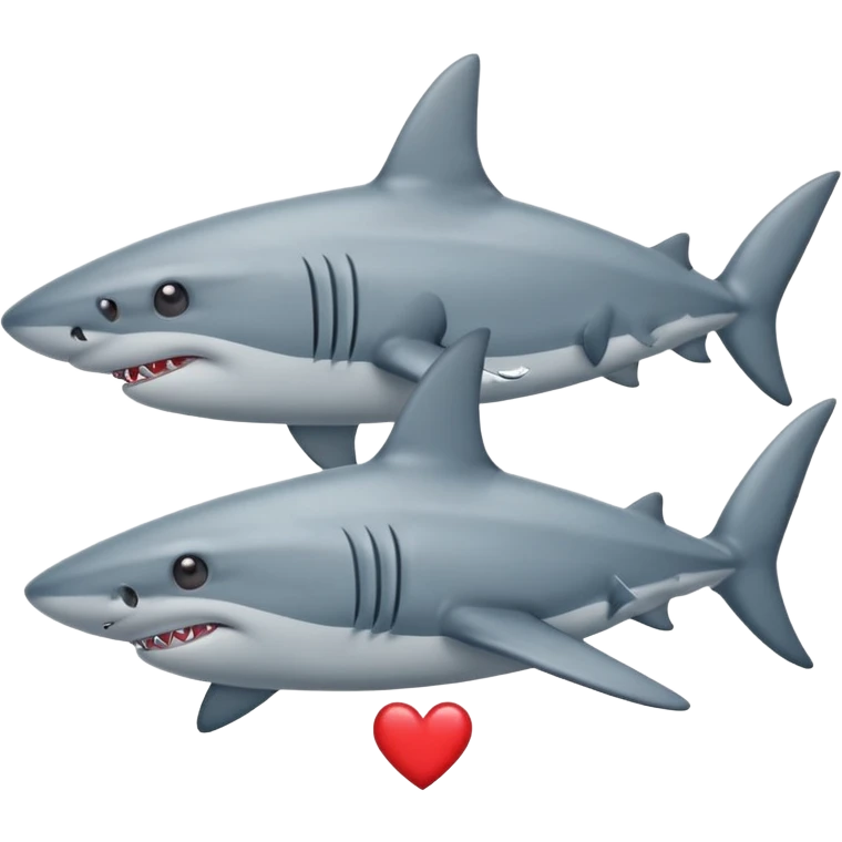 акула на на ее глазах сердечко на двоих emoji