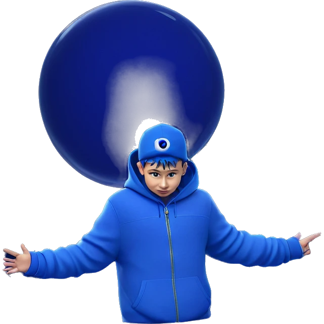 blue hooded boy portrait emoji