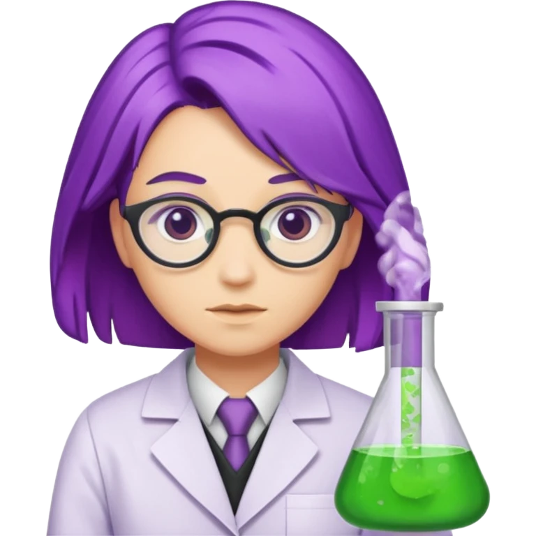 purple haired scientists emoji