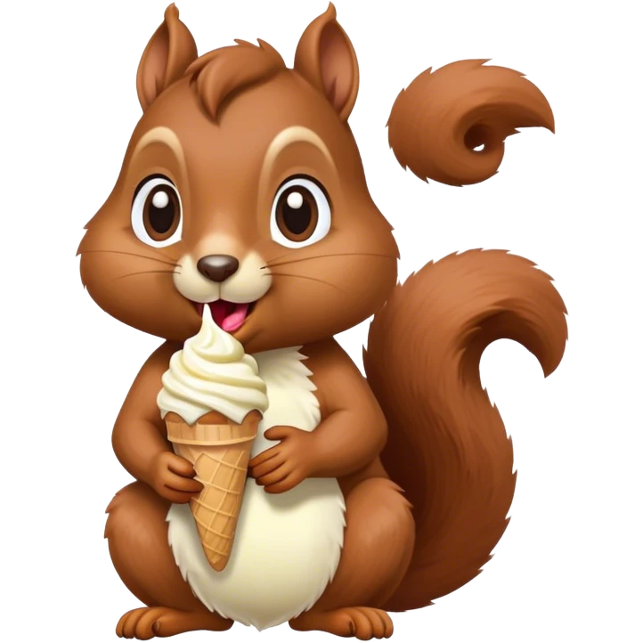 Squirrel eating ice cream  emoji
